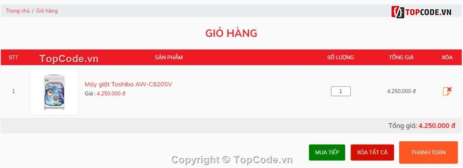 website siêu thị điện máy,full code website,code chuẩn seo,web bán hàng php,responsive design,giỏ hàng và thanh toán
