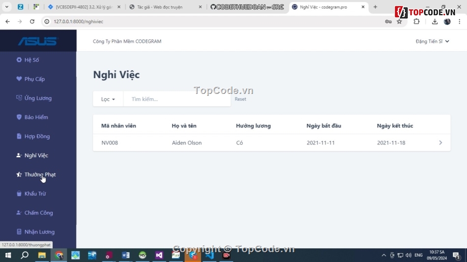 code quản lý nhân sự,Đồ án quản lý nhân sự,đồ án quản lý nhân sự mvc,website quản lý nhân sự