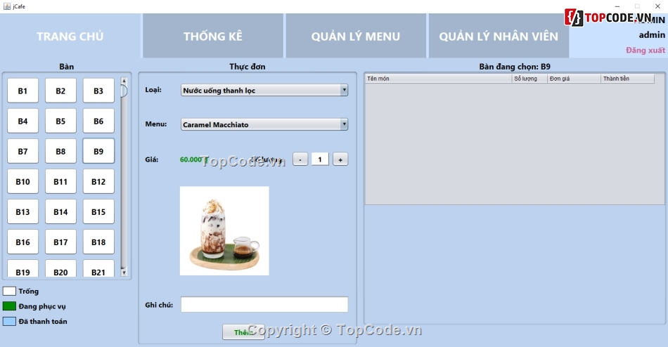 Java,Quản lý,Cafe,jCafe