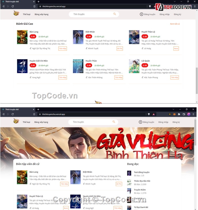 web truyện,code đọc truyện,web đọc truyện,Spring Boot,ReactJS Redux,Source code ReactJS