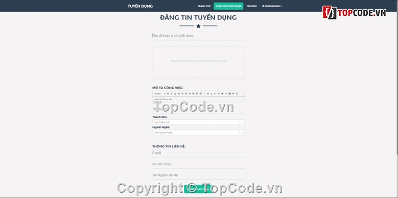 Source code Website,code website đồ án,Code Website Tuyển Dụng Việc Làm,Tuyển Dụng Việc Làm