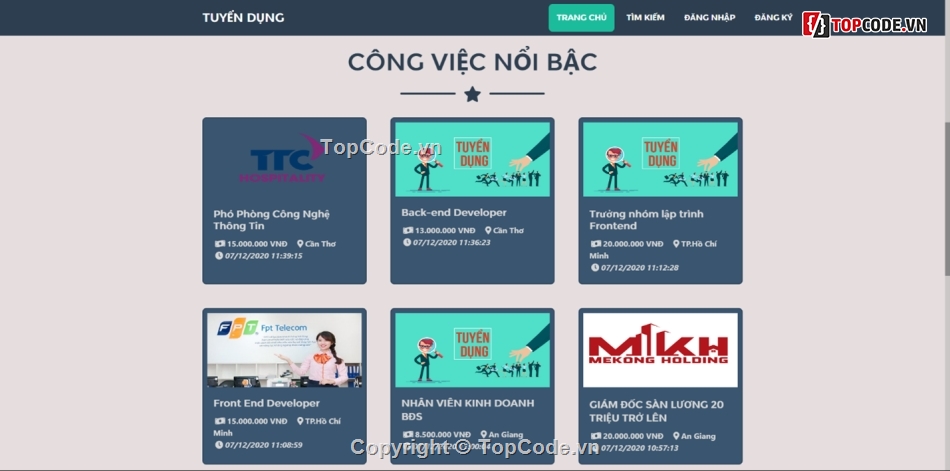 Source code Website,code website đồ án,Code Website Tuyển Dụng Việc Làm,Tuyển Dụng Việc Làm