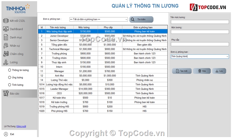 code đồ án quản lý nhân sự,windows form,phần mềm tính lương,C# quản lý nhân sự,Code quản lý nhân sự,quản lý nhân sự C#