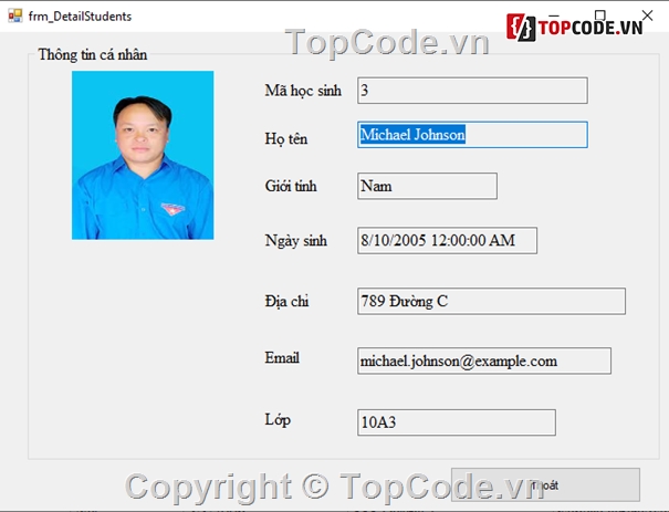 Code quản lý,Quản lý học sinh,mô hình 3 lớp,code C#