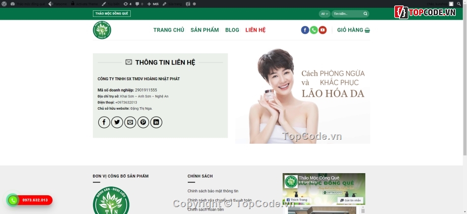 code web bán hàng,code website bán thực phẩm chức năng,code website bán serume,code website bán mỹ phẩm,code website thảo dược