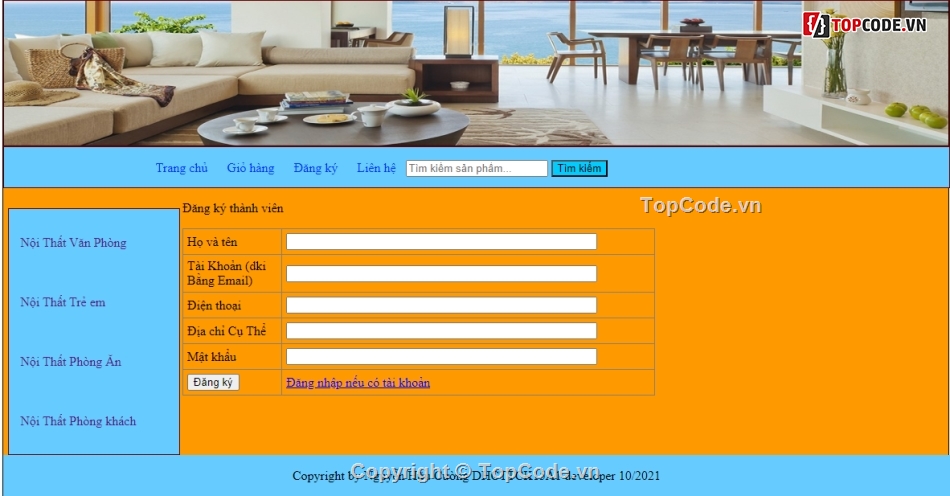web bán nội thất,code bán nội thất,full code web bán nội thất,website bán nội thất
