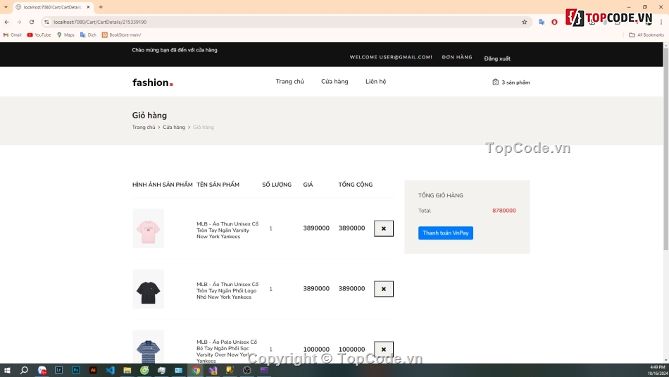 thanh toán online,thời trang,quần áo