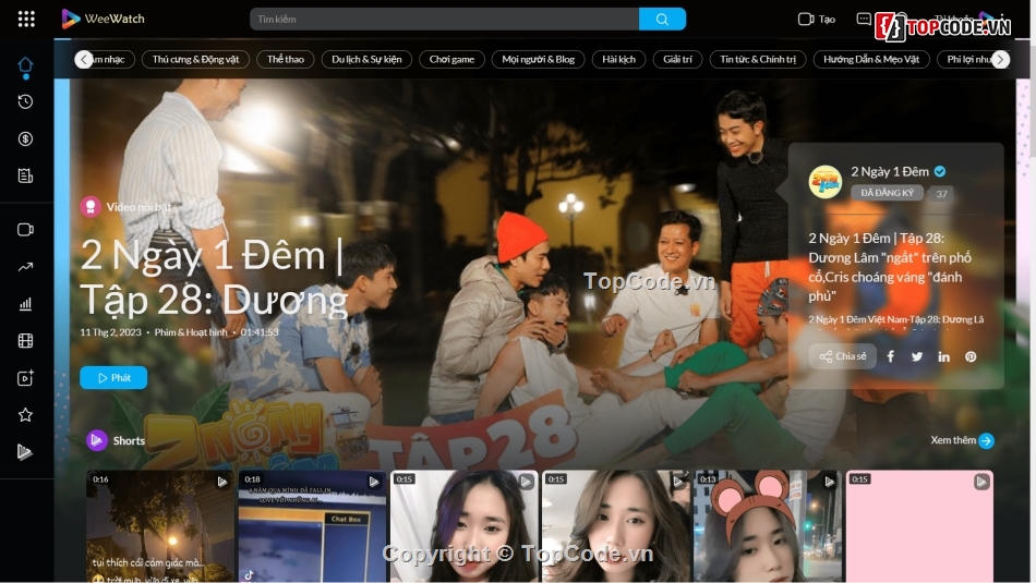 PlayTube,WeeWatch,website chia sẻ video,mạng chia sẻ video,chia sẻ code web chia sẻ video,code chia sẻ video