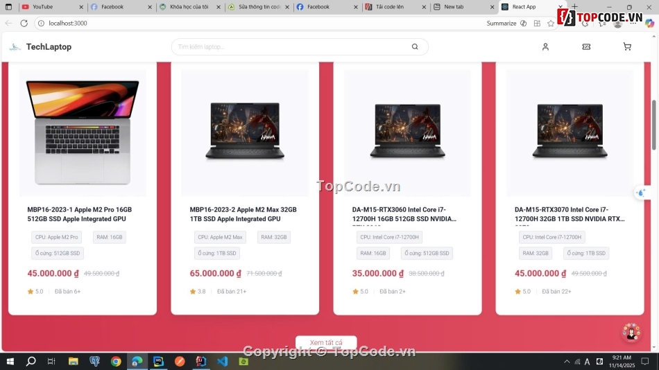 đồ án tốt nghiệp,code web,web laptop