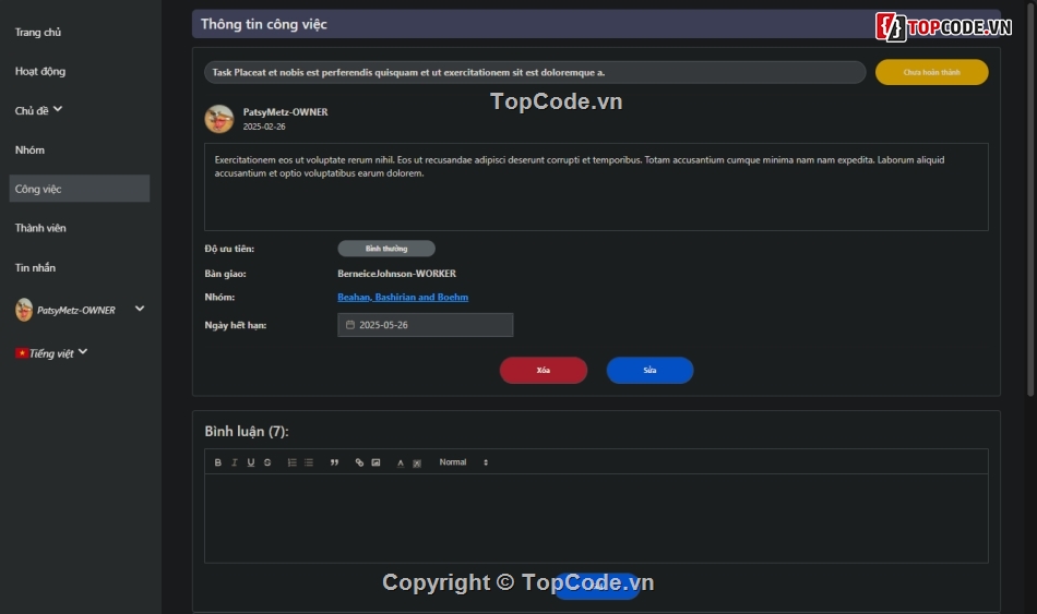 code web,web quản lý,Code web quản lý,web quản lý dự án