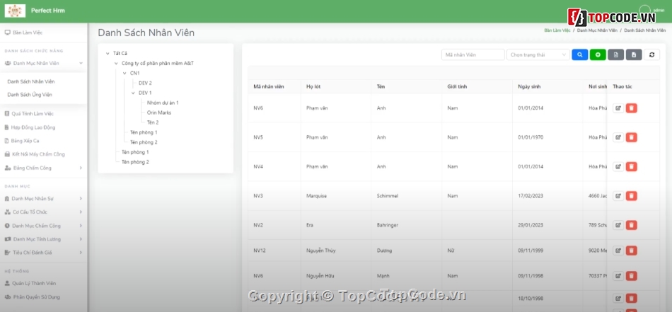Quản lý nhân sự,đồ án quản lý nhân sự,source code web bao cao,code de hieu va de hiểu nhất