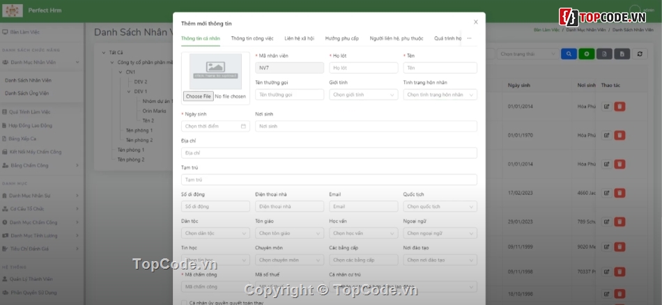 Quản lý nhân sự,đồ án quản lý nhân sự,source code web bao cao,code de hieu va de hiểu nhất