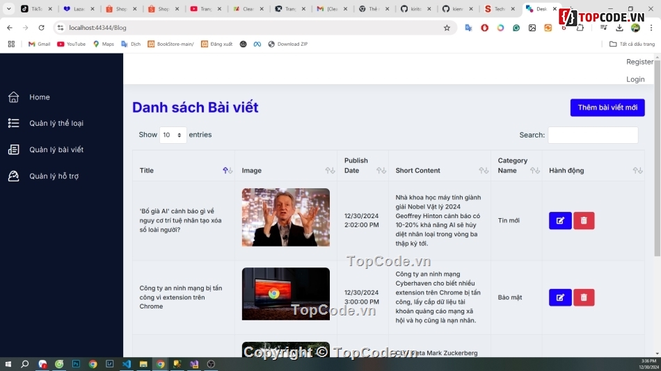 Tin tức,web công nghệ,code web blog,web blog