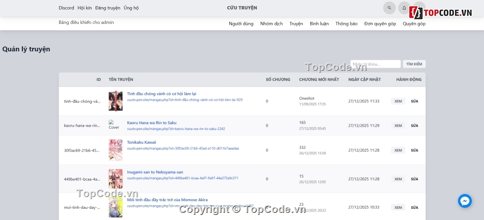 cứu truyện,code website truyện tranh,web truyện tranh,code truyện tranh,code website đọc truyện tranh,code website cứu truyện