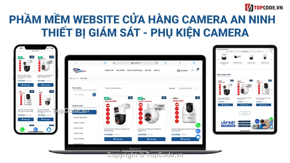 code web bán camera,web bán camera,Phần mềm quản lý bán hàng,camera an ninh,website bán camera,website camera