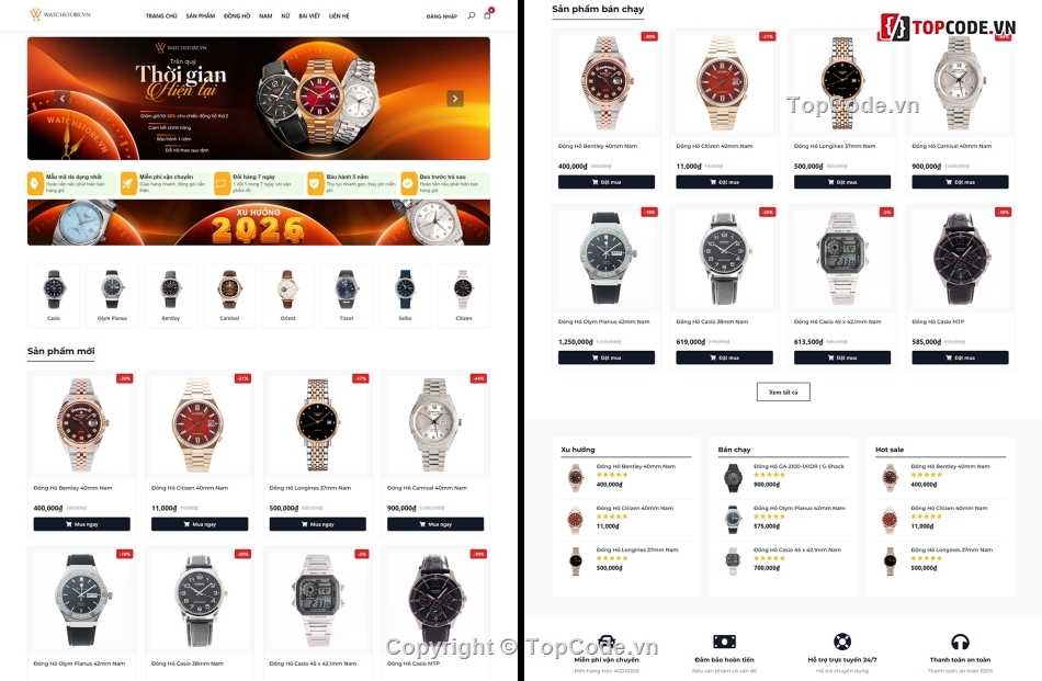 website đồng hồ,website bán đồng hồ,code web đồng hồ,code bán đồng hồ,php mysql,web đồng hồ