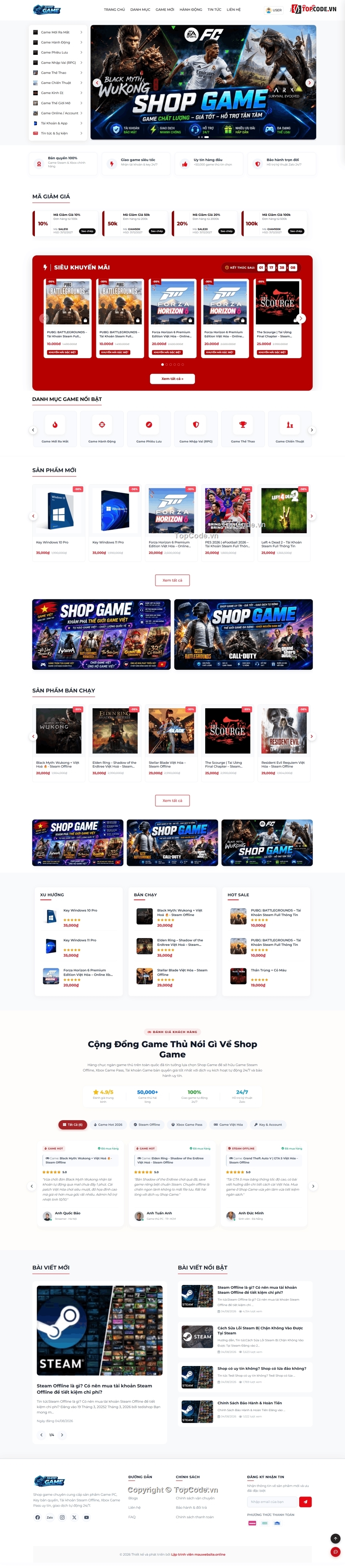 Source web game,Source code game,Website bán game,Code shop game,Source code website bán game,Shop game