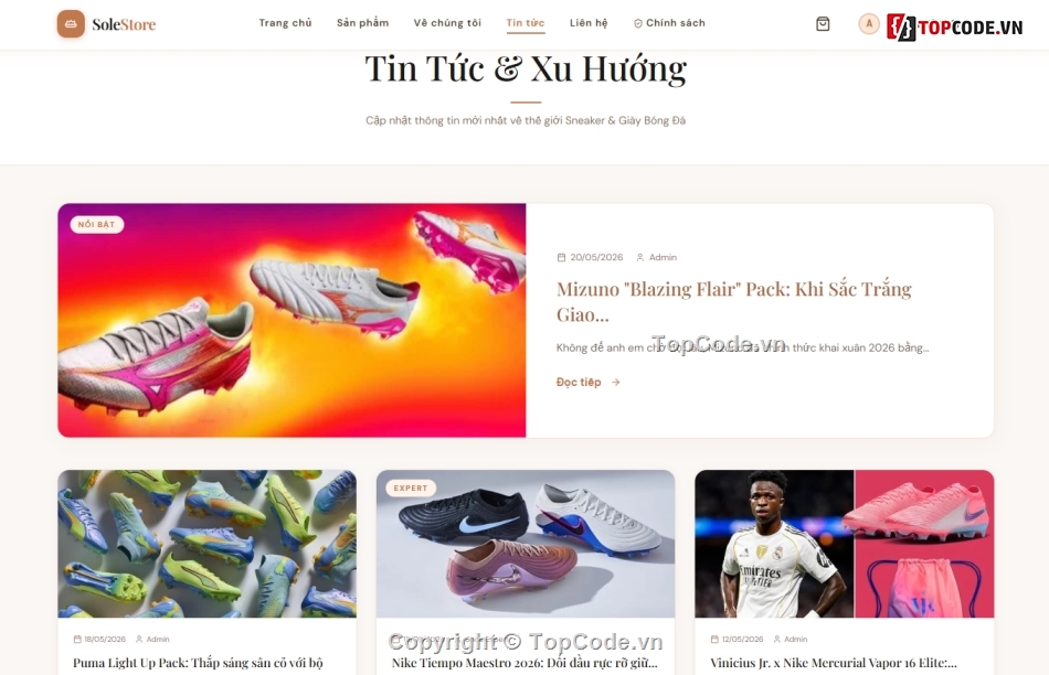 Source code Website,Website bóng đá,Full code Website bán giày,bán giày,Full code bán giày,React