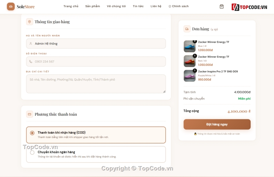 Source code Website,Website bóng đá,Full code Website bán giày,bán giày,Full code bán giày,React