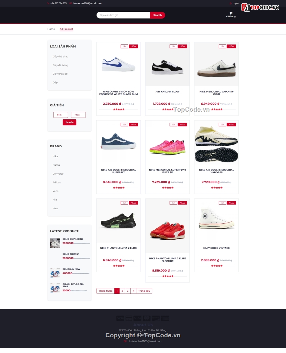 Source code Website,bán giày,Web code Java,Website bán giày,Source code Website bán giày