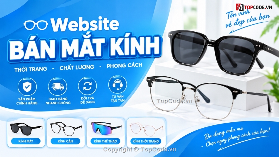website bán mắt kính,website bán kính mắt,Template website kính mắt,website phụ kiện mắt kính,Giao diện website,website thời trang