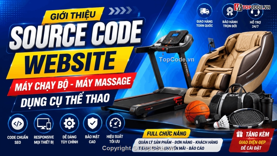 Website bán máy massage,Website máy massage,website dụng cụ thể thao,php mysql,code web massage,massage