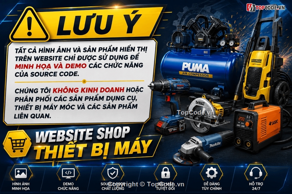 website bán máy khoan,website thiết bị máy,website thiết bị máy cơ khí,website bán máy cắt,php mysql,website quản lý bán hàng