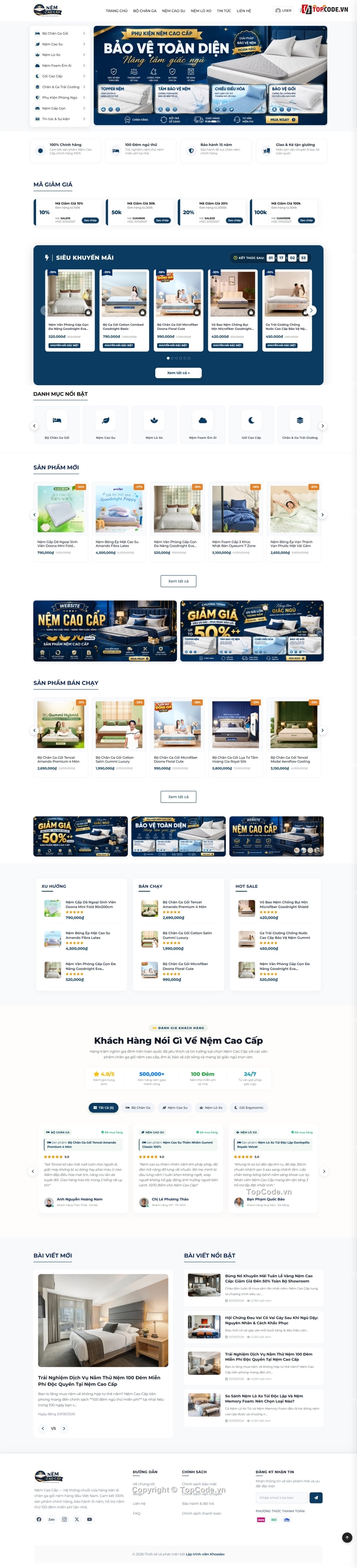 website bán nệm,website bán chăn ga,Source code website bán nệm,Cửa hàng bán nệm,shop bán nệm,php mysql