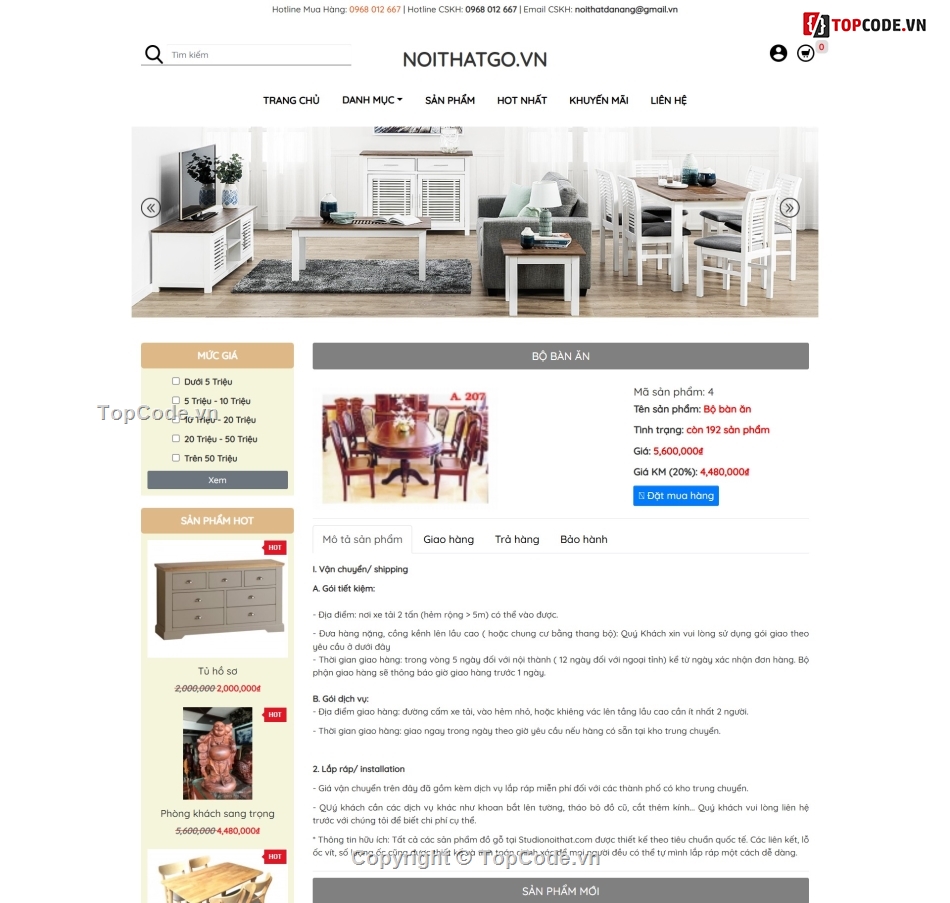 website nội thất,code bán nội thất,web nội thất,code nội thất,code web bán nội thất