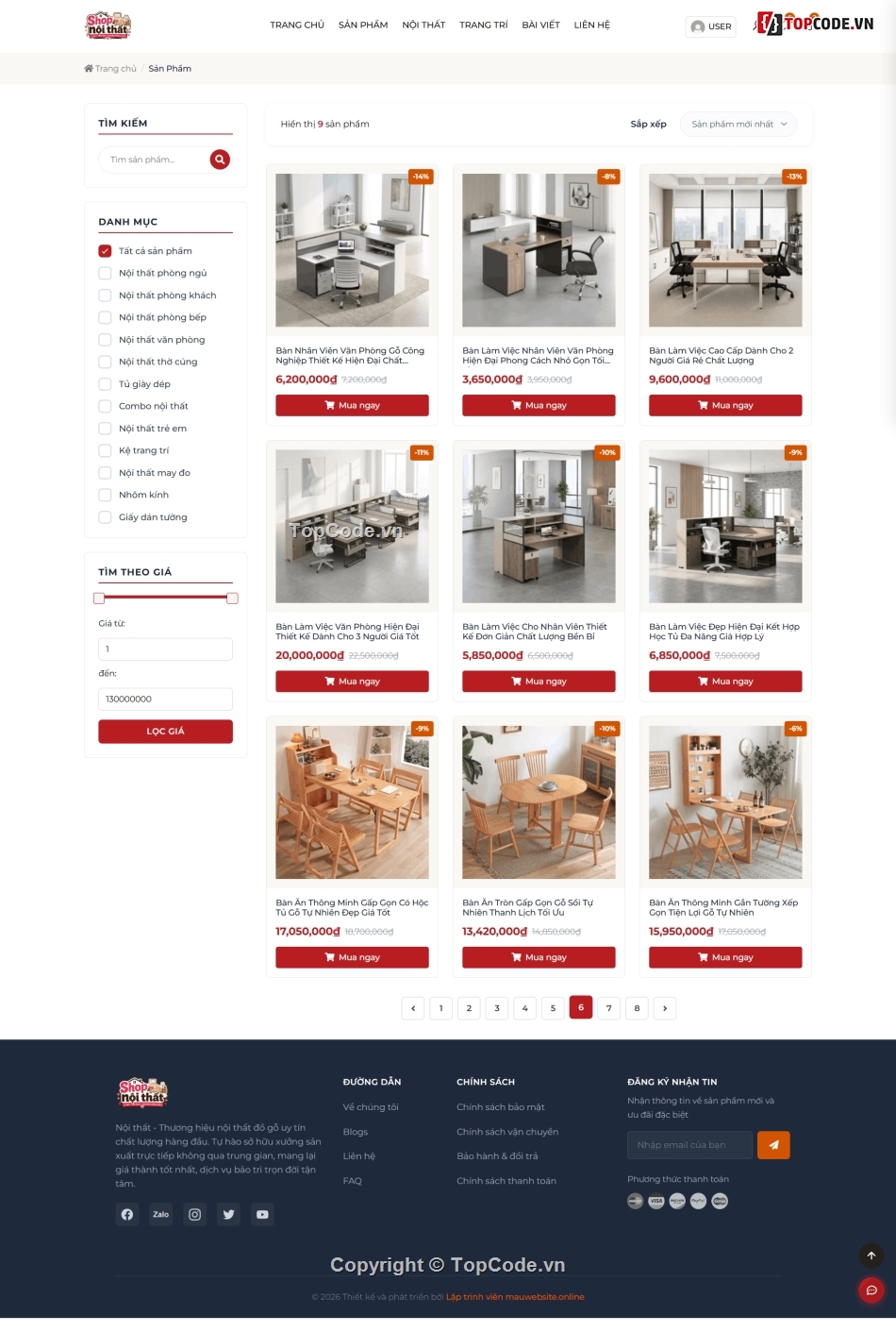 website nội thất,code nội thất,code bán nội thất,web bội thất,website bán hàng,php mysql