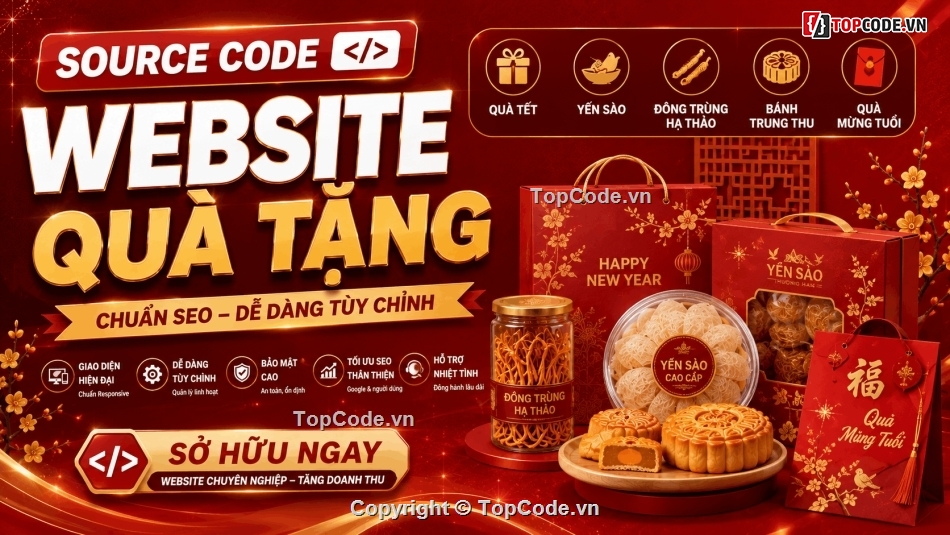 website bán quà tặng,website đồng trùng hạ thảo,Website bán bánh  trung thu,website quản lý bán hàng,Website bán quà Tết,website yến sào tổ yến