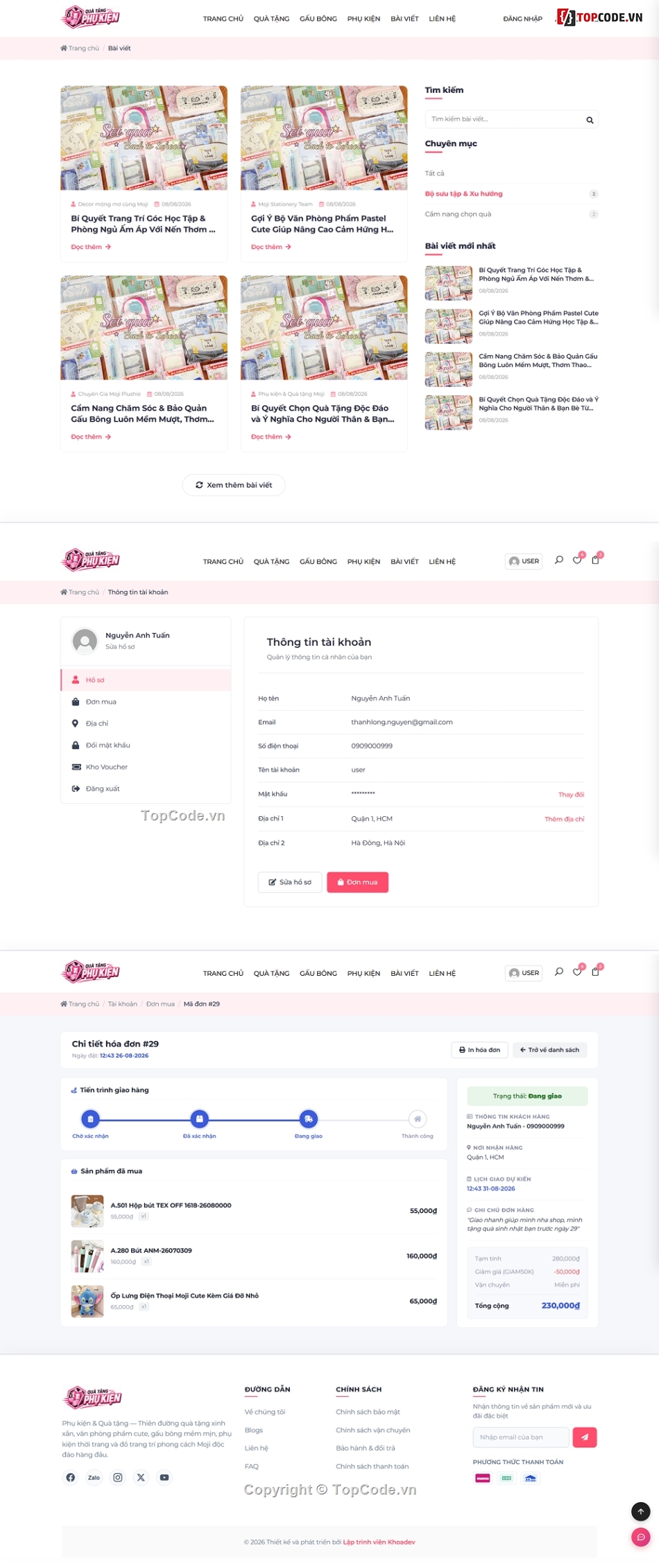 code website bán phụ kiện,web bán phụ kiện,website bán quà tặng,website văn phòng phẩm,website bán gấu bông,website php mysql