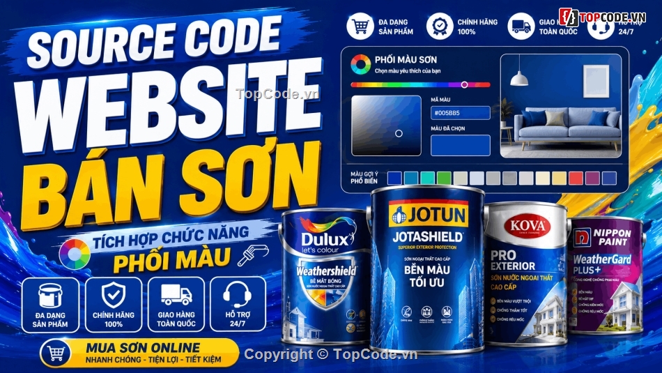 website bán sơn,Sơn Dulux,source code website bán sơn,Sơn Kova,share code website bán sơn,Sơn Jotun