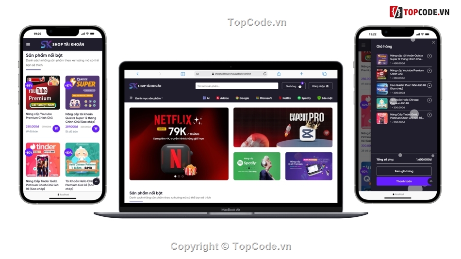 website dịch vụ MMO,dịch vụ tài khoản,sản phẩm số,code web tài khoản game,website bán game,Website bán tài khoản