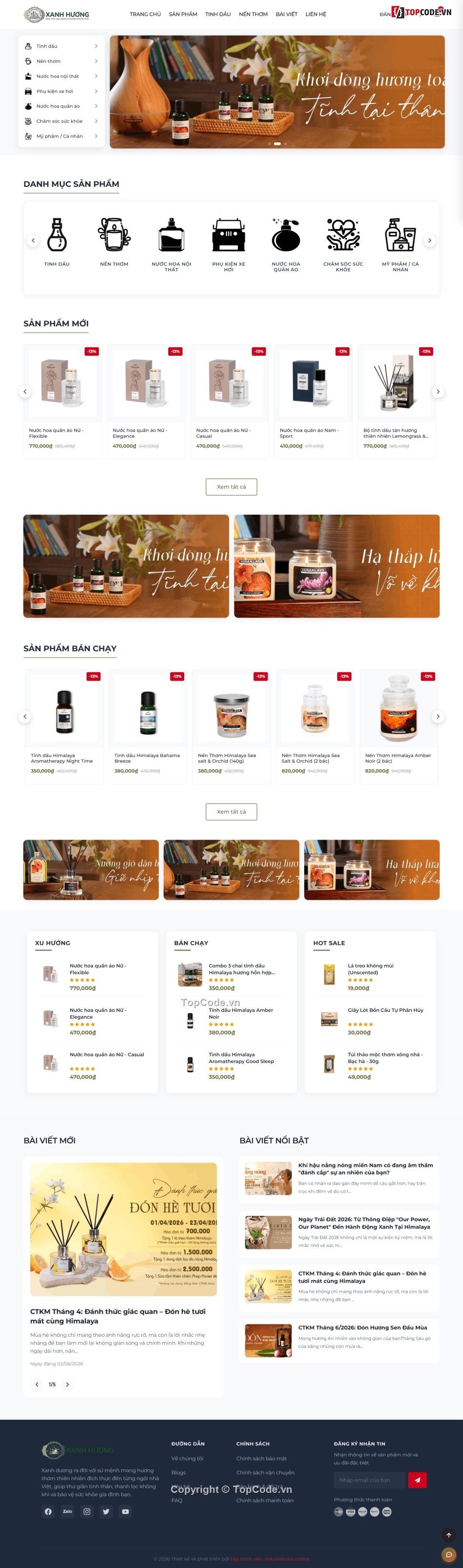 website bán nước hoa,website mỹ phẩm,web bán mỹ phẩm,website bán tinh dầu,website nến thơm,php mysql