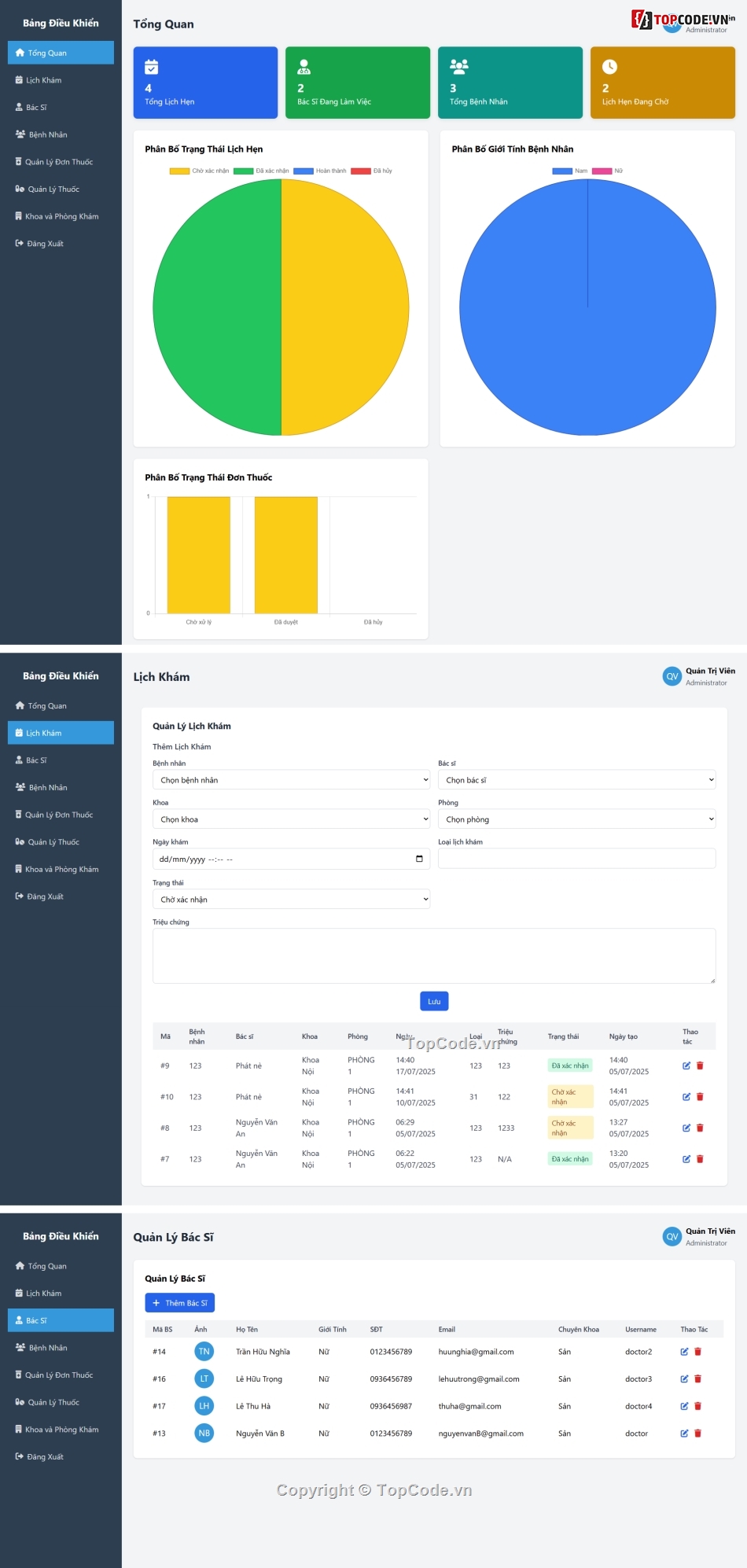 website bệnh viện,website khám bệnh,website phòng khám,đặt lịch khám bệnh,quản lý phòng khám,quản lý bệnh viện