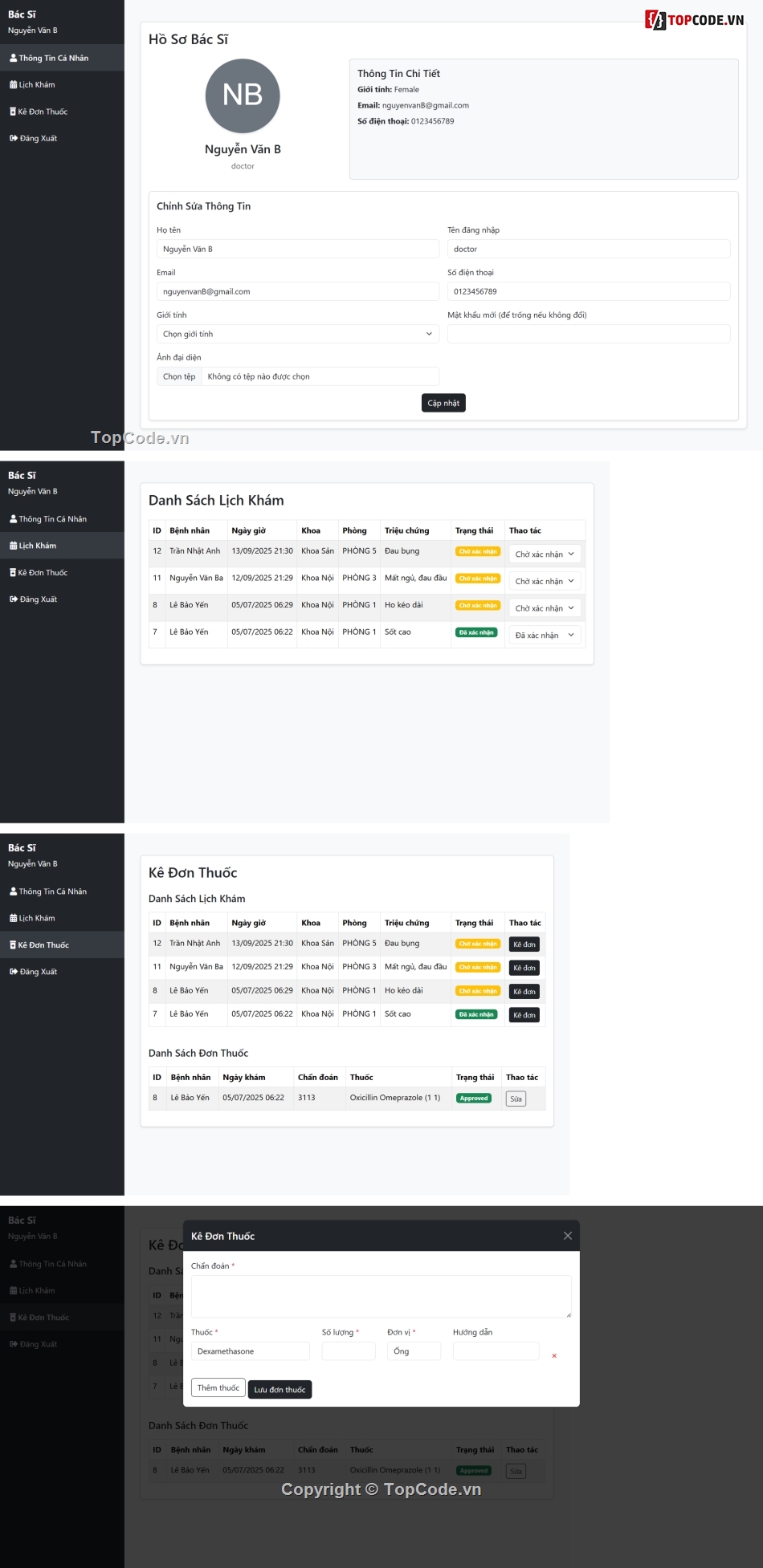 website bệnh viện,website khám bệnh,website phòng khám,đặt lịch khám bệnh,quản lý phòng khám,quản lý bệnh viện