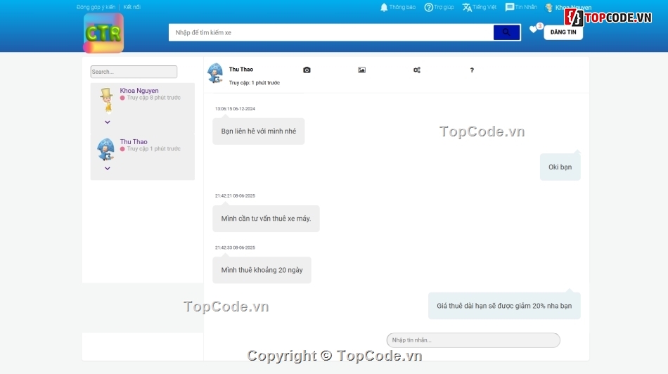 website cho thuê xe,thuê xe,đồ án thuê xe,code web thuê xe,web thuê xe,code php mysql
