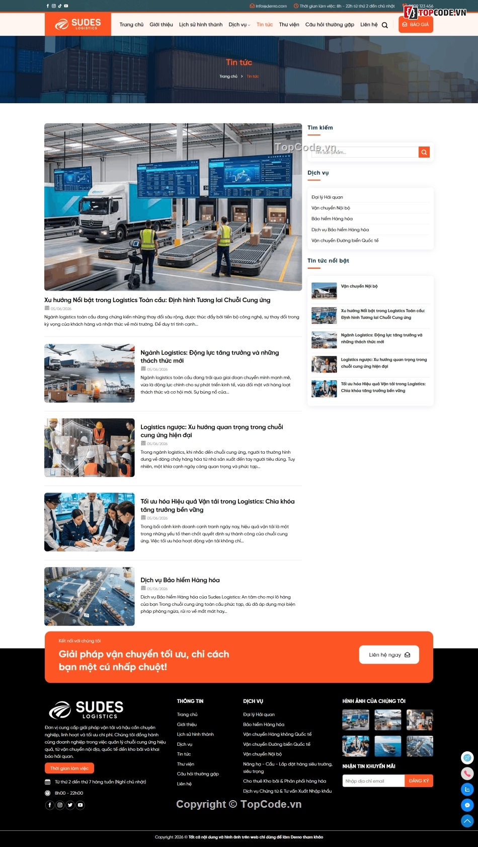 website dịch vụ vận chuyển,website dịch vụ vận tải,Website dịch vụ logistics,Template logistics,logistics,website dịch vụ logistics