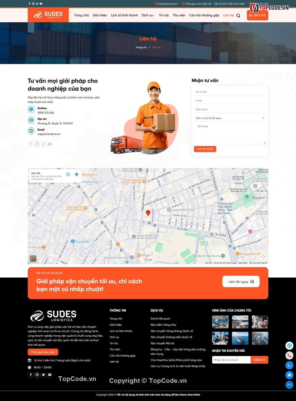 website dịch vụ vận chuyển,website dịch vụ vận tải,Website dịch vụ logistics,Template logistics,logistics,website dịch vụ logistics