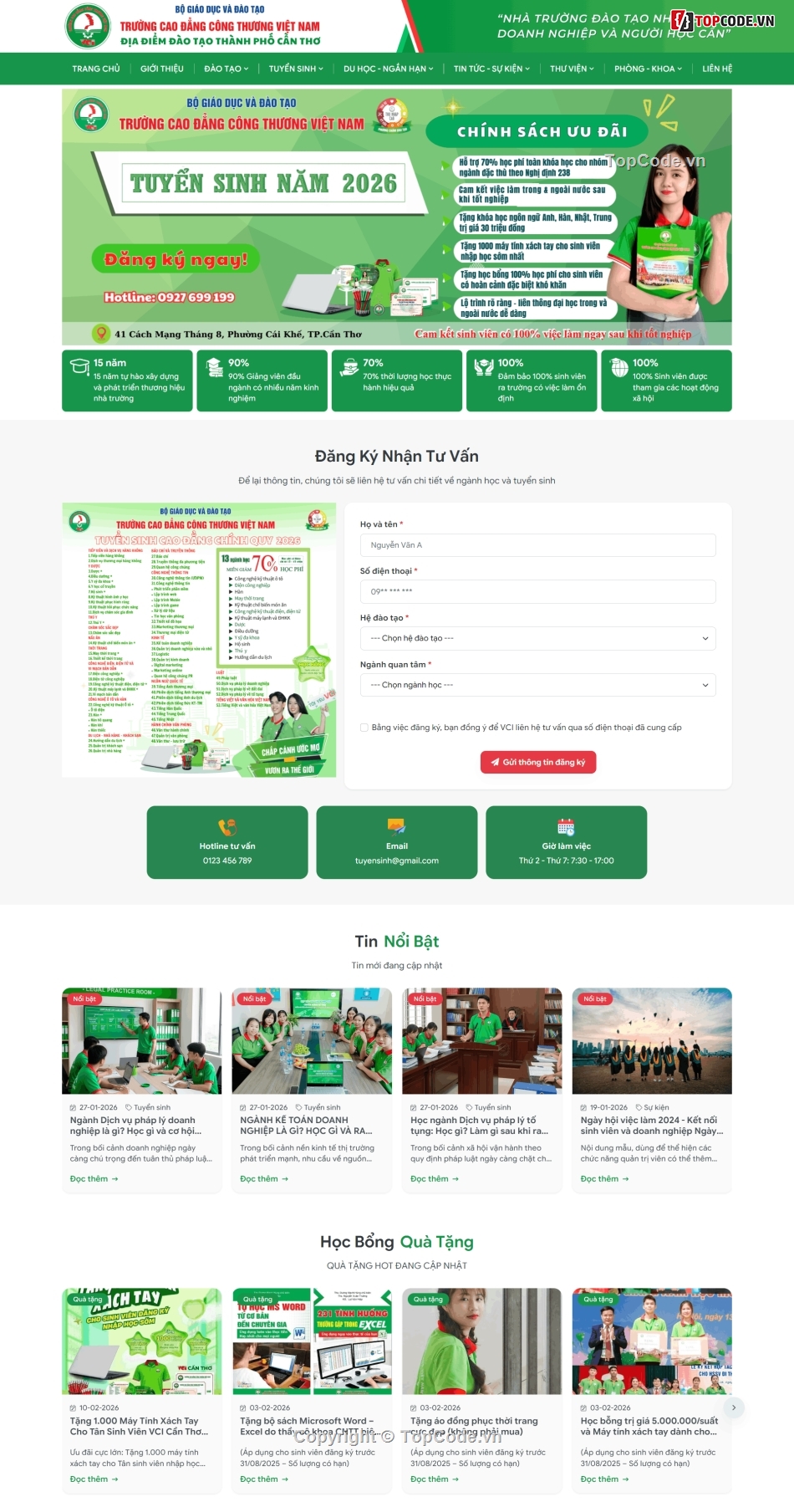 website đào tạo,website trường học,web trường cao đẳng,trung tâm đào tạo,website giới thiệu trường cao đẳng,website khóa học