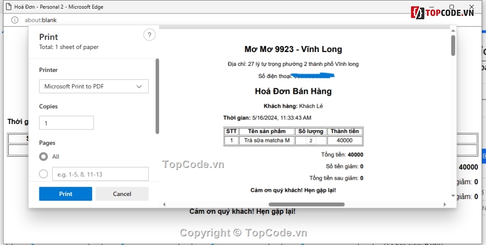 quản lý bán hàng PHP,code quản lý bán hàng,Website bán hàng,code quản lý cửa hàng,pos web bán hàng php mysql,đồ án web bán trà sữa php