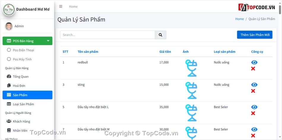 quản lý bán hàng PHP,code quản lý bán hàng,Website bán hàng,code quản lý cửa hàng,pos web bán hàng php mysql,đồ án web bán trà sữa php