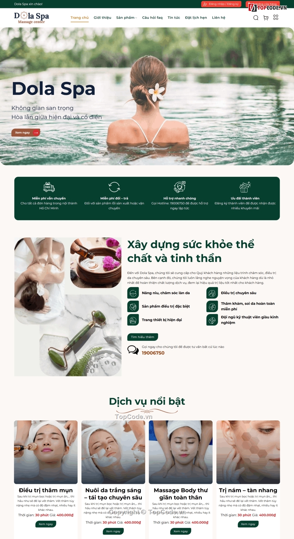 code website đẹp,code web làm đẹp,website Spa,website Spa Thẩm mỹ viện,Website mỹ phẩm,Website site dịch vụ spa
