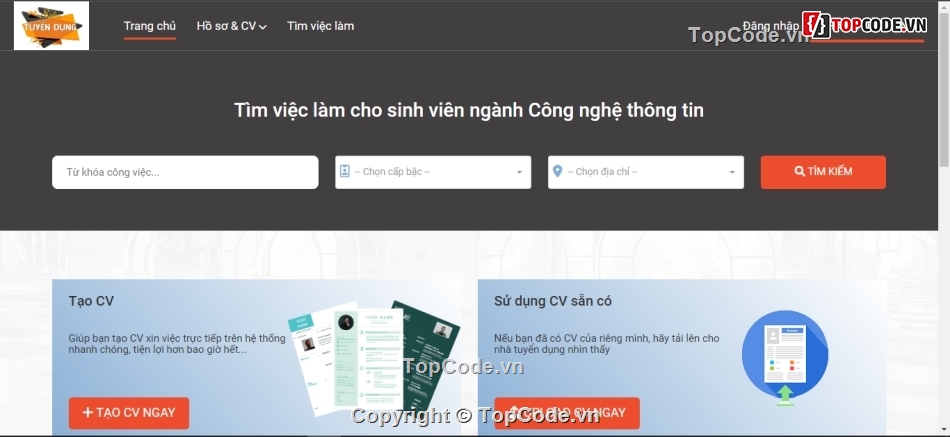 website tuyển dụng,quản lý tuyển dụng,website tìm việc,code Website tuyển dụng