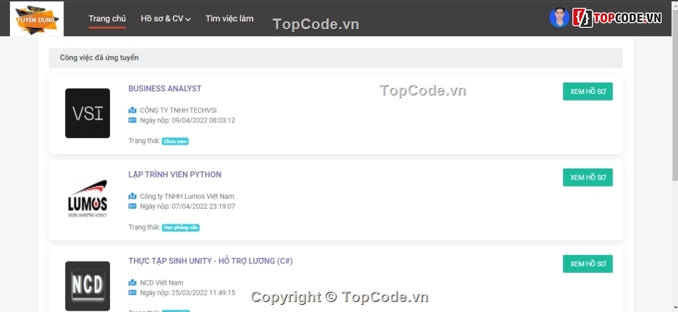 website tuyển dụng,quản lý tuyển dụng,website tìm việc,code Website tuyển dụng