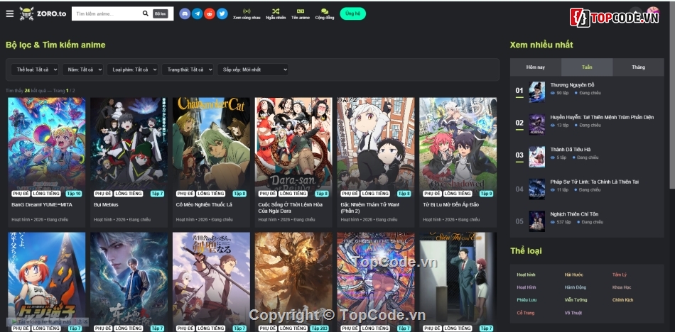 code website xem phim,code web xem phim,code xem phim đẹp,anime,code anime,web xemphim anime