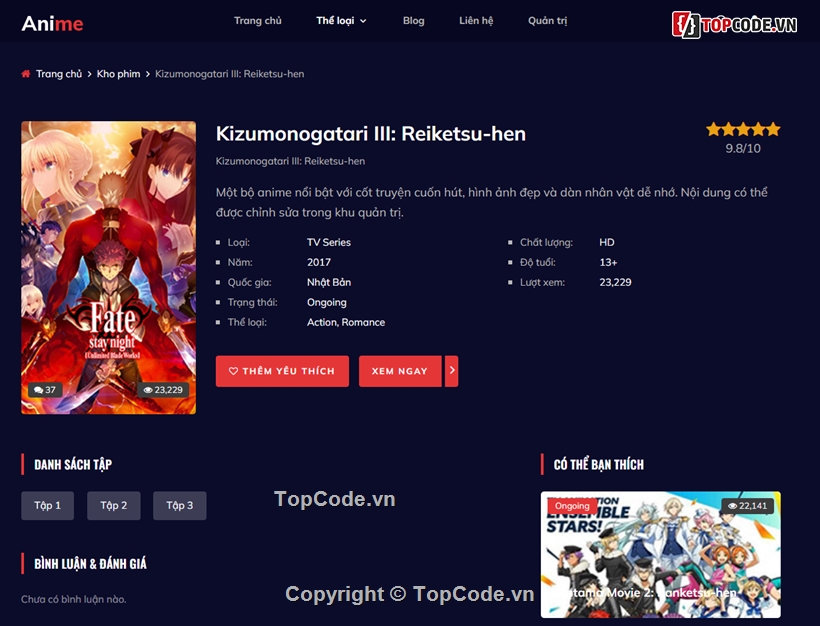 Source Code Xem Phim,Source PHP,Website Phim Anime
