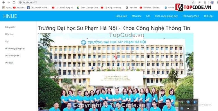 Xếp lịch giảng dạy,nodejs,node js,làm website bằng nodejs,xếp lịch dạy