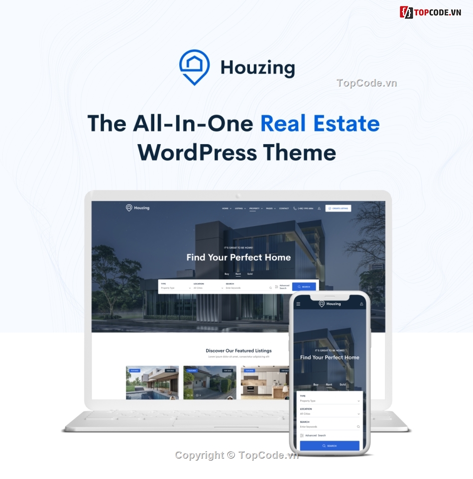 theme wordpress,Real Estate,html template,With Houzing